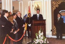 Intervención del Príncipe de Asturias durante su visita al Parlamento en 1997