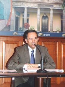 EL PRESIDENTE DE LA CÁMARA,  Antonio Castro Cordobez, ofreció una rueda de prensa donde explicó los asuntos tratados en la Junta de Portavoces.