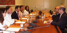 Fotografía El presidente y representantes de los grupos parlamentarios se reunieron con el delegado de la ONCE 