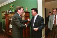 Encuentro entre Gabriel Mato y el presidente de la Federación Canaria de Municipios 