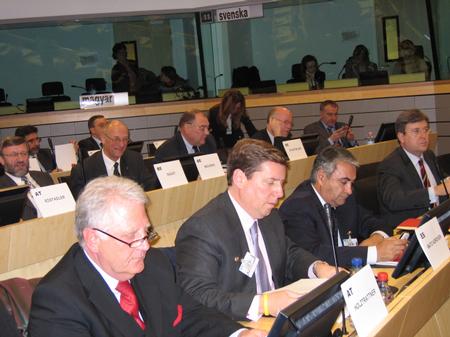 Gabriel Mato, durante una reunión de la CALRE en Bruselas el 3 de marzo Gabriel Mato, durante una reunión de la CALRE en Bruselas el 3 de marzo