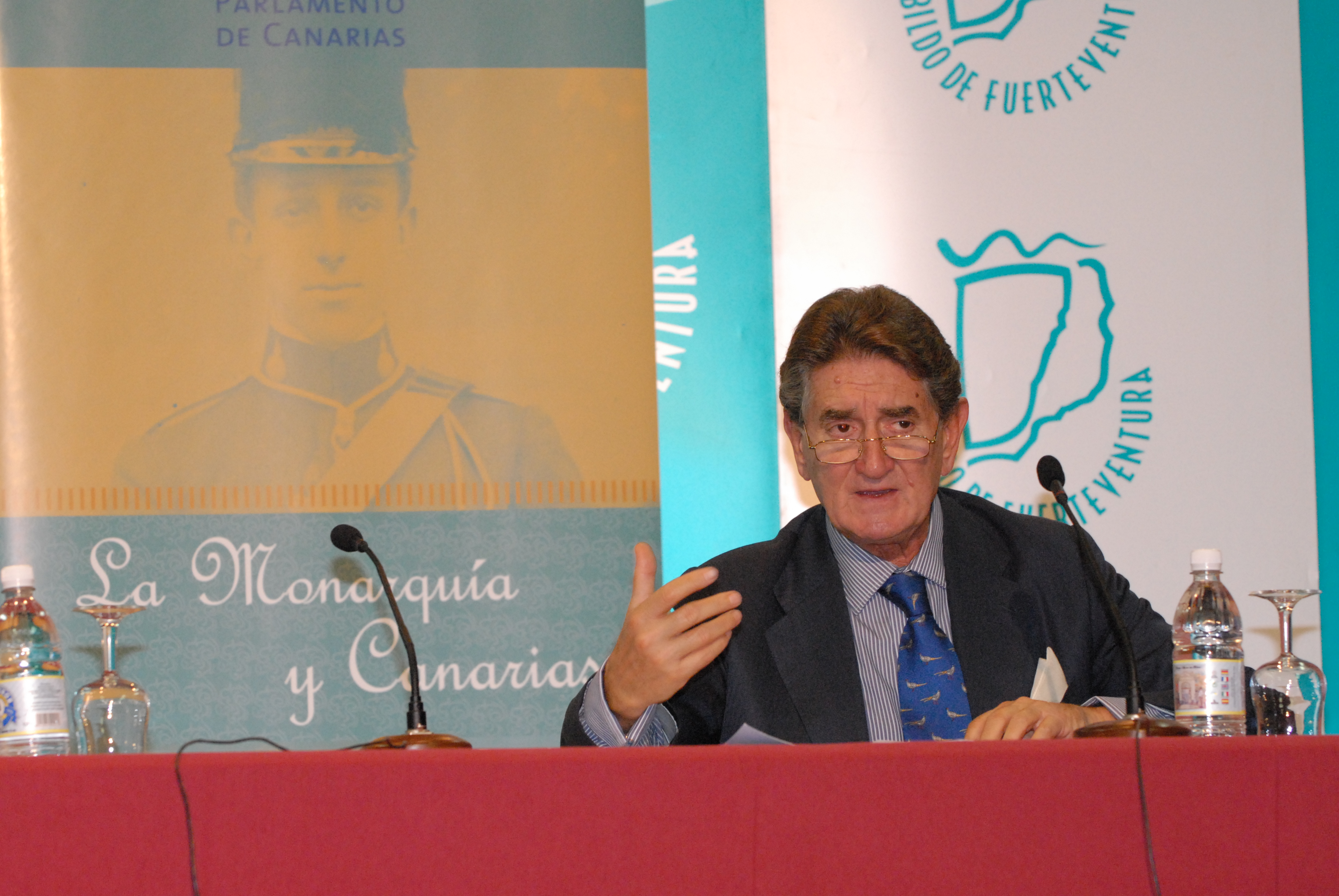 Alfonso Soriano durante la conferencia que ofreció en Fuerteventura