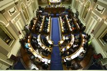 Fotografía La Mesa y la Junta de Portavoces aprueban el orden del día del último pleno del Parlamento de la VI Legislatura 