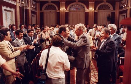 Pleno de investidura del presidente del Gobierno de Canarias en la I Legislatura, Jerónimo Saavedra Pleno de investidura del presidente del Gobierno de Canarias en la I Legislatura, Jerónimo Saavedra