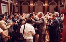 Pleno de investidura del presidente del Gobierno de Canarias en la I Legislatura, Jerónimo Saavedra