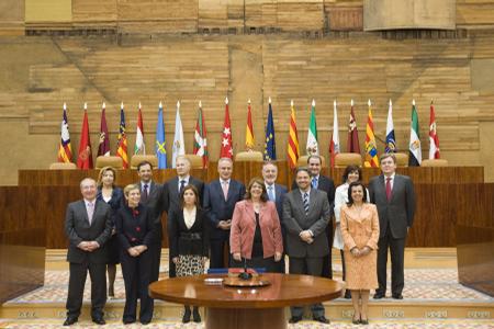 Los presidentes de los Parlamentos Autonómicos Españoles en la sede de la Asamblea de Madrid