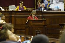 Fotografía 58 alumnos canarios celebran una sesión plenaria en el Parlamento 