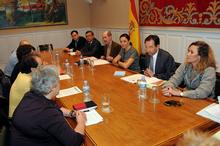 El presidente del Parlamento Antonio Castro y los Portavoces de los Grupos Parlamentarios