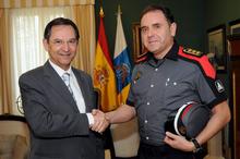 Visita del Jefe de la Policía Canaria
