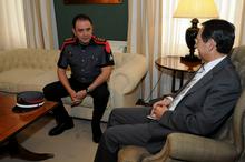 Fotografía El Presidente del Parlamento de Canarias recibió la visita del Jefe de la Policía Canaria, Ignacio Bádenas 