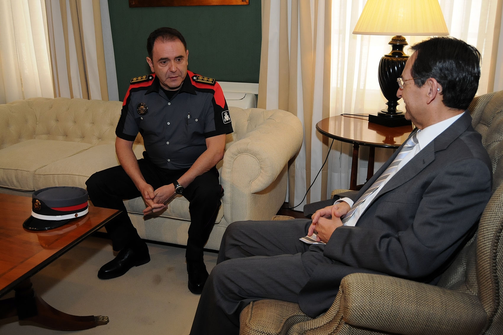 Visita del Jefe de la Policía Canaria