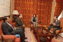 la Presidenta del Cabildo de La Palma, Guadalupe González, recibió a las Delegaciones