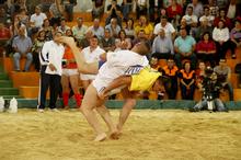 Otro momento de la luchada