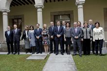Presidentes en la fachada del edificio