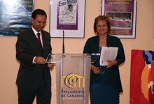 Presidente con la Directora del Instto de Igualdad