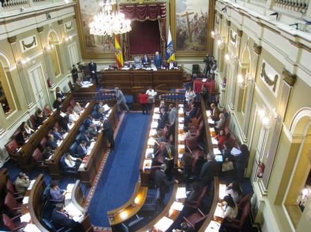 El Salón de Plenos durante la sesión.