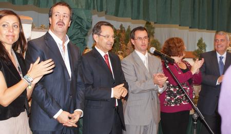 Un momento de la inauguración del Belén.