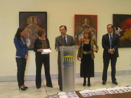 El presidente del Parlamento, Antonio Castro, durante su intervención.