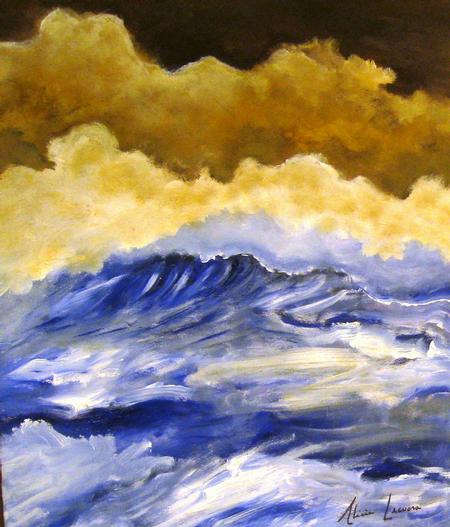 Uno de los cuadros expuestos por Alicia Lecuona.