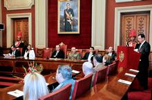 Antonio Castro, presidente del Parlamento, durante la lectura del pregón.