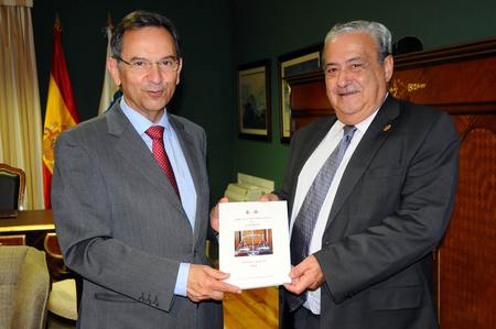 Los presidentes del Parlamento de Canarias y del TSJC, Castro Cordobez y Castro Feliciano, respectivamente.