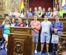 Fotografía Alumnos del IES Virgen de las Nieves en el Parlamento 
