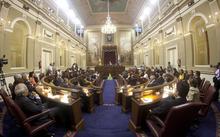 Hemiciclo del Parlamento de Canarias.