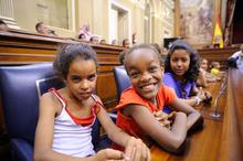 Visita de un grupo de niños saharauis.