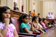 Visita de un grupo de niños saharauis.