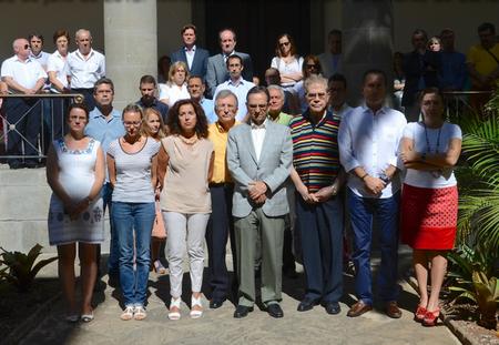 Minuto de silencio por las víctimas del accidente de tren en Galicia.