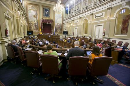Salón de Plenos durante el debate de primera lectura del Proyecto de Ley de crédito extraordinario.