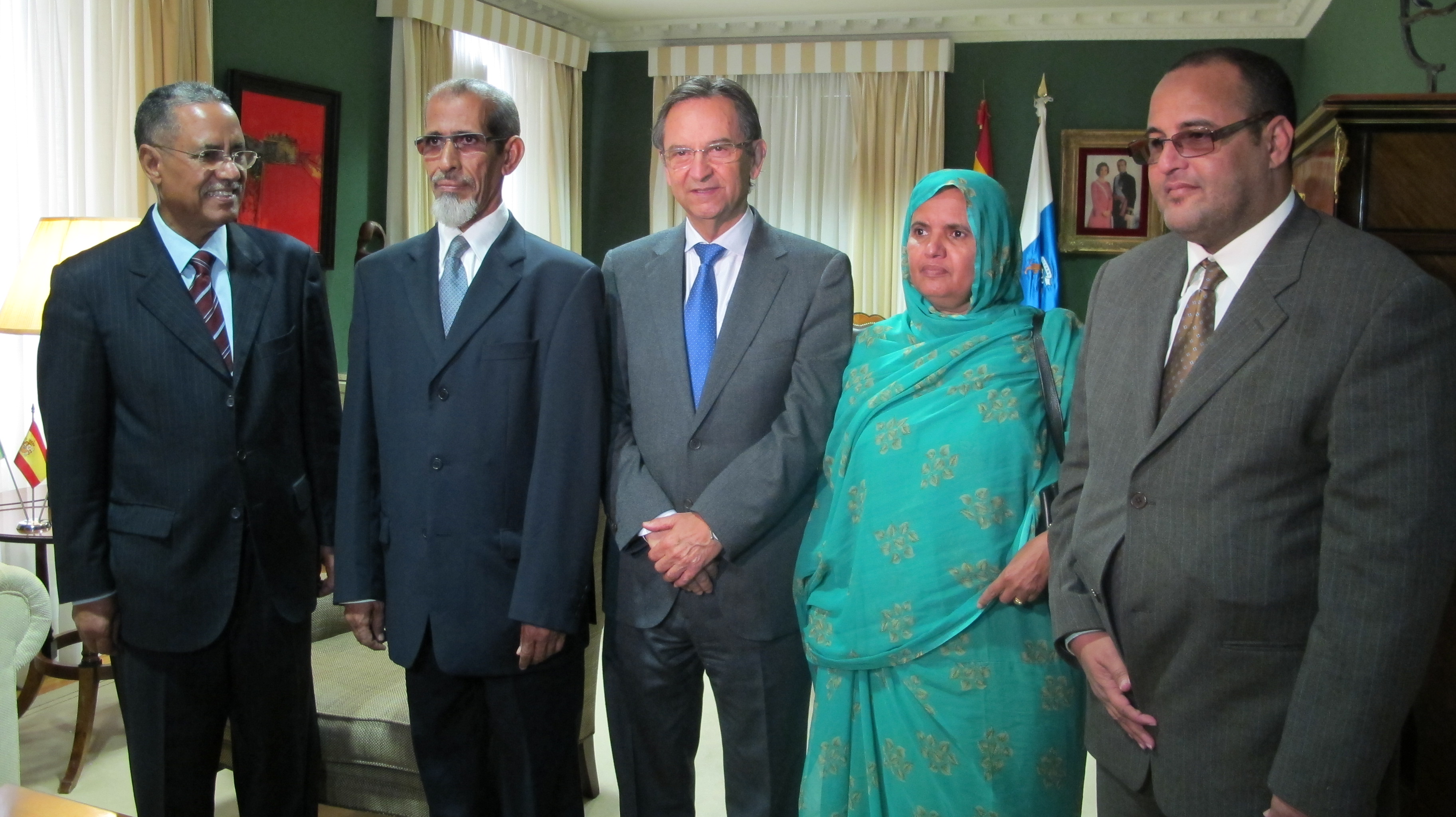 Delegación mauritana en el Parlamento.