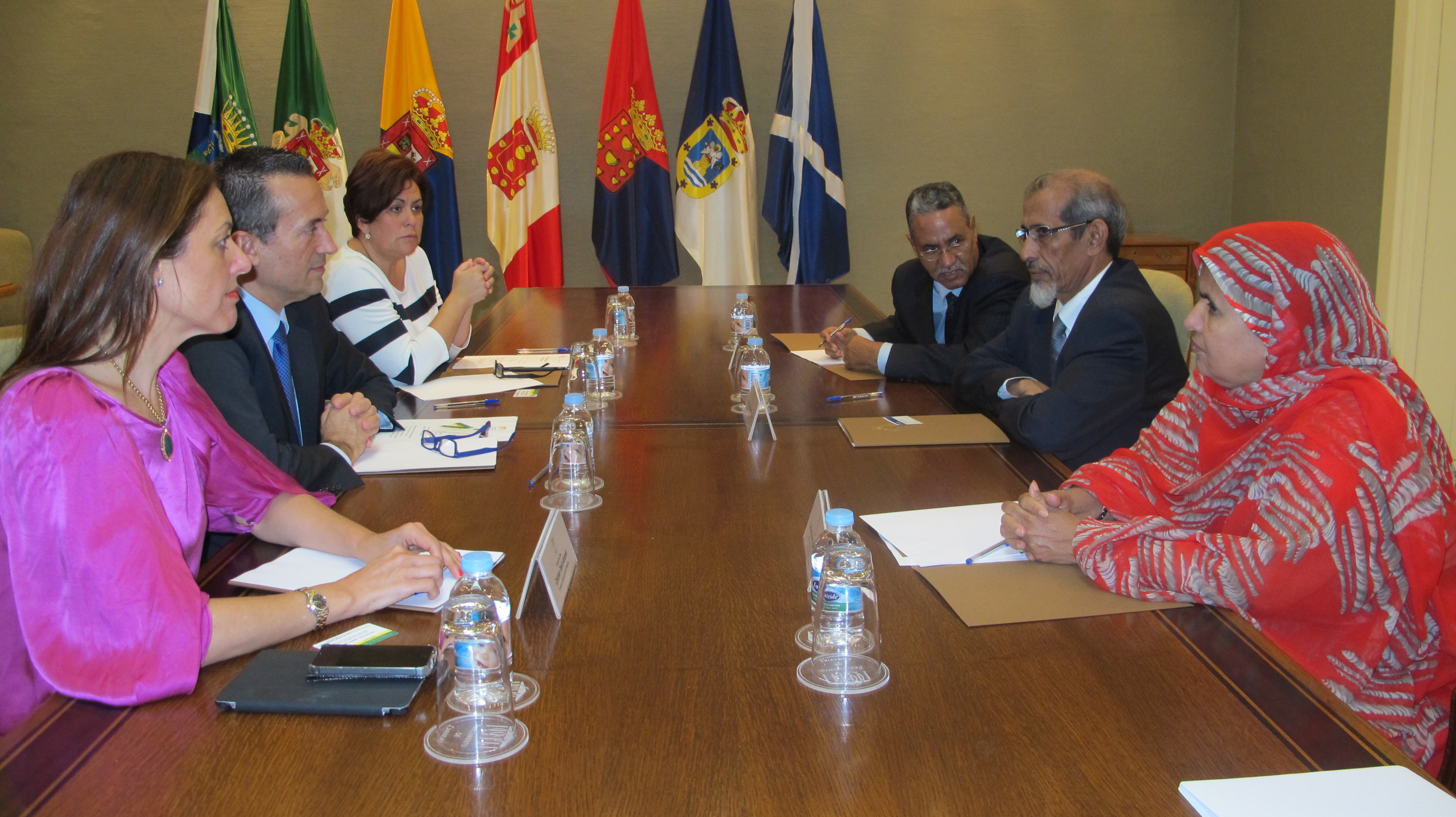 Reunión de los portavoces con la delegación mauritana.