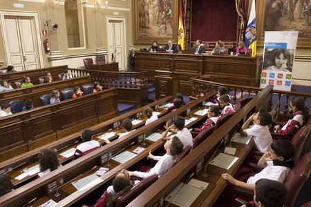 Pleno de Aldeas Infantiles SOS en el Parlamento de Canarias.