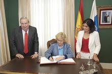 Jerónimo Saavedra, Soledad Becerril y Carolina Darias.
