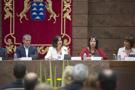 Carolina Darias, durante su intervención en el acto de Radio Ecca. Carolina Darias, durante su intervención en el acto de Radio Ecca.