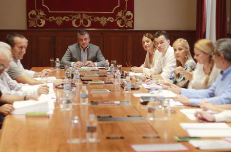 Los miembros de la Junta de Portavoces, durante la reunión. Los miembros de la Junta de Portavoces, durante la reunión.