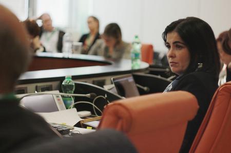 La presidenta, durante el debate sobre inmigración.