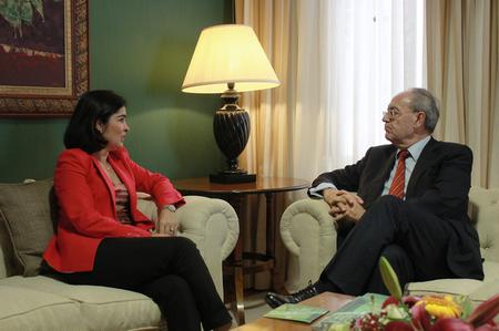 Garrido y Darias, durante su encuentro.