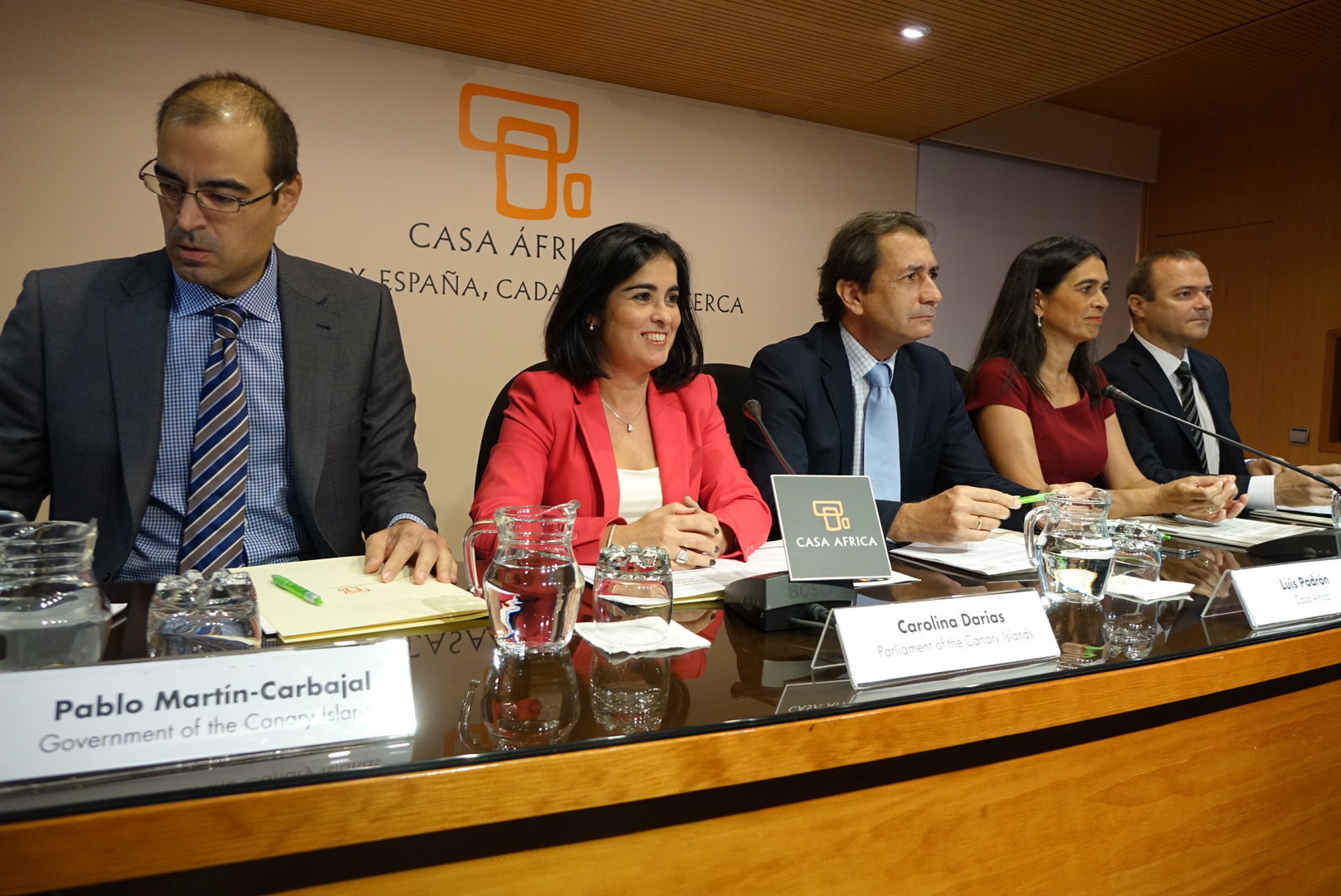 Pablo Martínez-Carbajal, Carolina Darias, Luis Padrón, María del Carmen Hernández y Augusto Hidalgo.