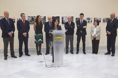 Carolina Darias interviene en la inauguración.