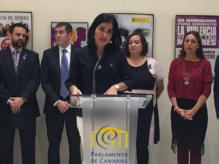 La presidenta, durante su intervención en la inauguración.