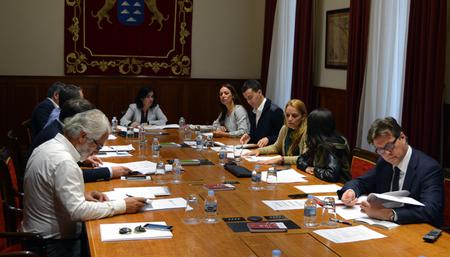 La Junta de Portavoces durante su reunión. La Junta de Portavoces durante su reunión.