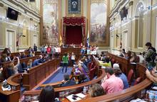 Vista del hemiciclo durante la actuación.