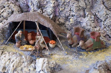 Detalle del portal de belén del Parlamento de Canarias.