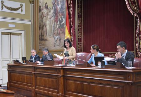 Lectura de la declaración institucional.