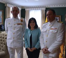 Visita en el Parlamento.