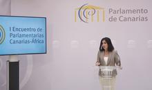 La presidenta, durante la presentación del encuentro.