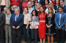 Fotografía en el patio del Parlamento.