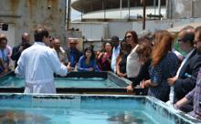 Un momento de la visita.